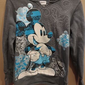 Disney Gray and Blue Mickey Mouse Hoodie